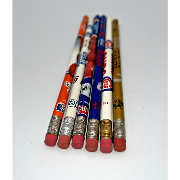 Lot of 6 Vintage NFL & Baseball Football Teams Pencils Unsharpened RARE - Picture 5 of 6